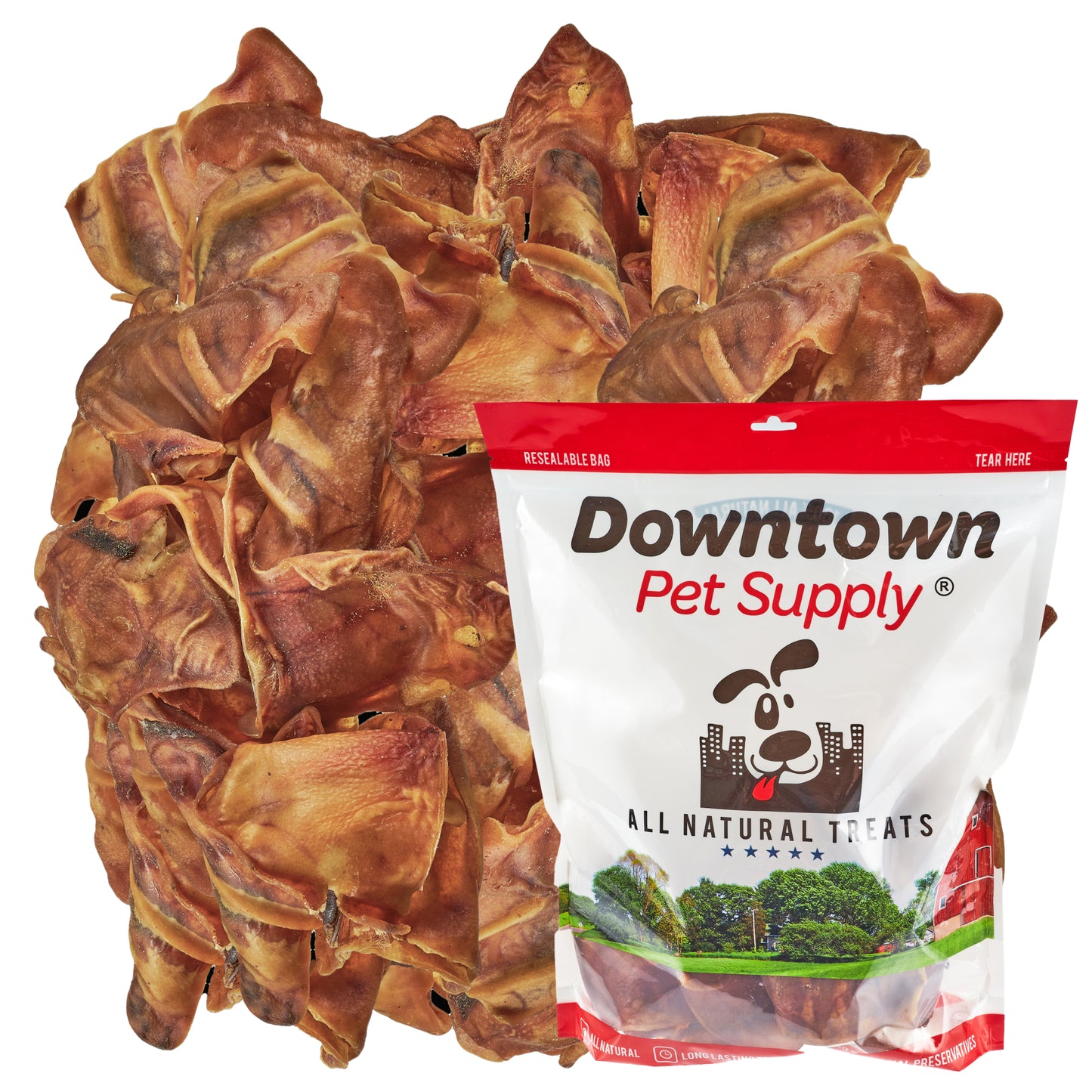 Jumbo Pig Ears - 100% Natural Dog Chew Treats