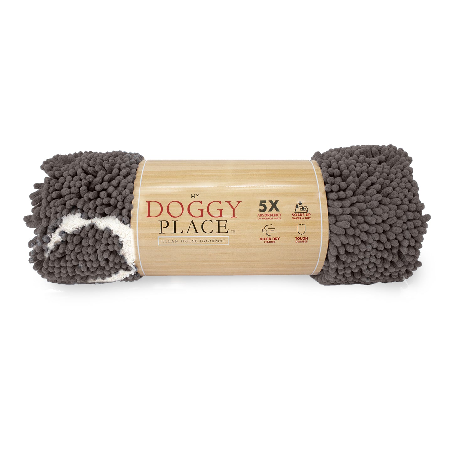 My Doggy Place - Ultra Absorbent Microfiber Dog Pet Door Mat, Durable, Quick Drying, Washable, Prevent Mud Dirt, Keep Your House Clean (Paw Print Design)