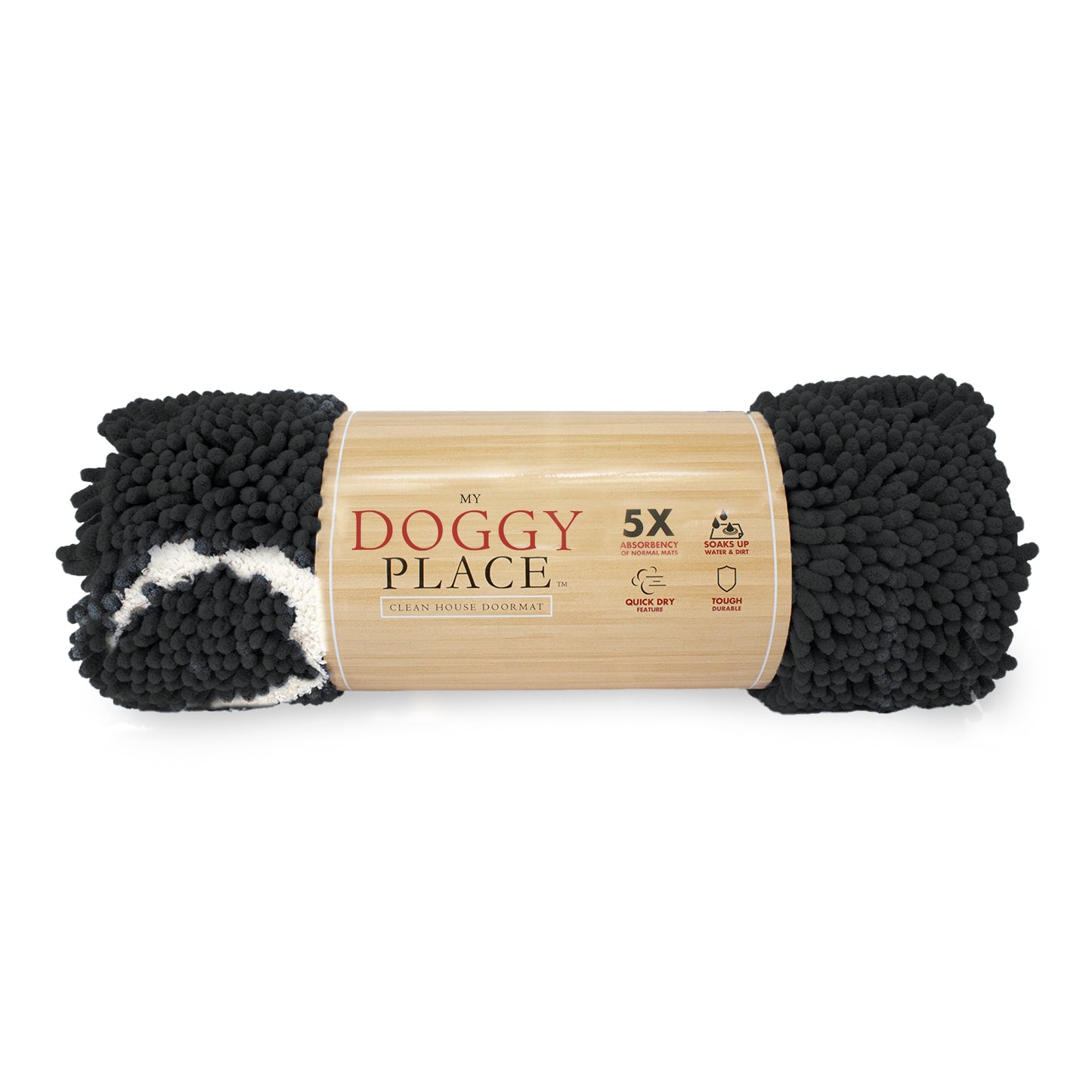 My Doggy Place - Ultra Absorbent Microfiber Dog Pet Door Mat, Durable, Quick Drying, Washable, Prevent Mud Dirt, Keep Your House Clean (Paw Print Design)