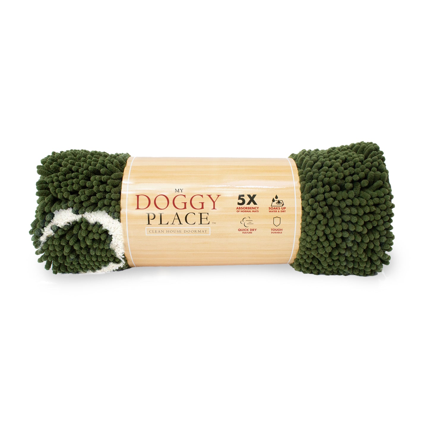My Doggy Place - Ultra Absorbent Microfiber Dog Pet Door Mat, Durable, Quick Drying, Washable, Prevent Mud Dirt, Keep Your House Clean (Paw Print Design)