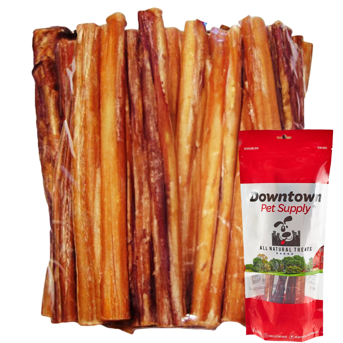 6" Bully Sticks - 100% Natural Dog Chew Treats - By Pack