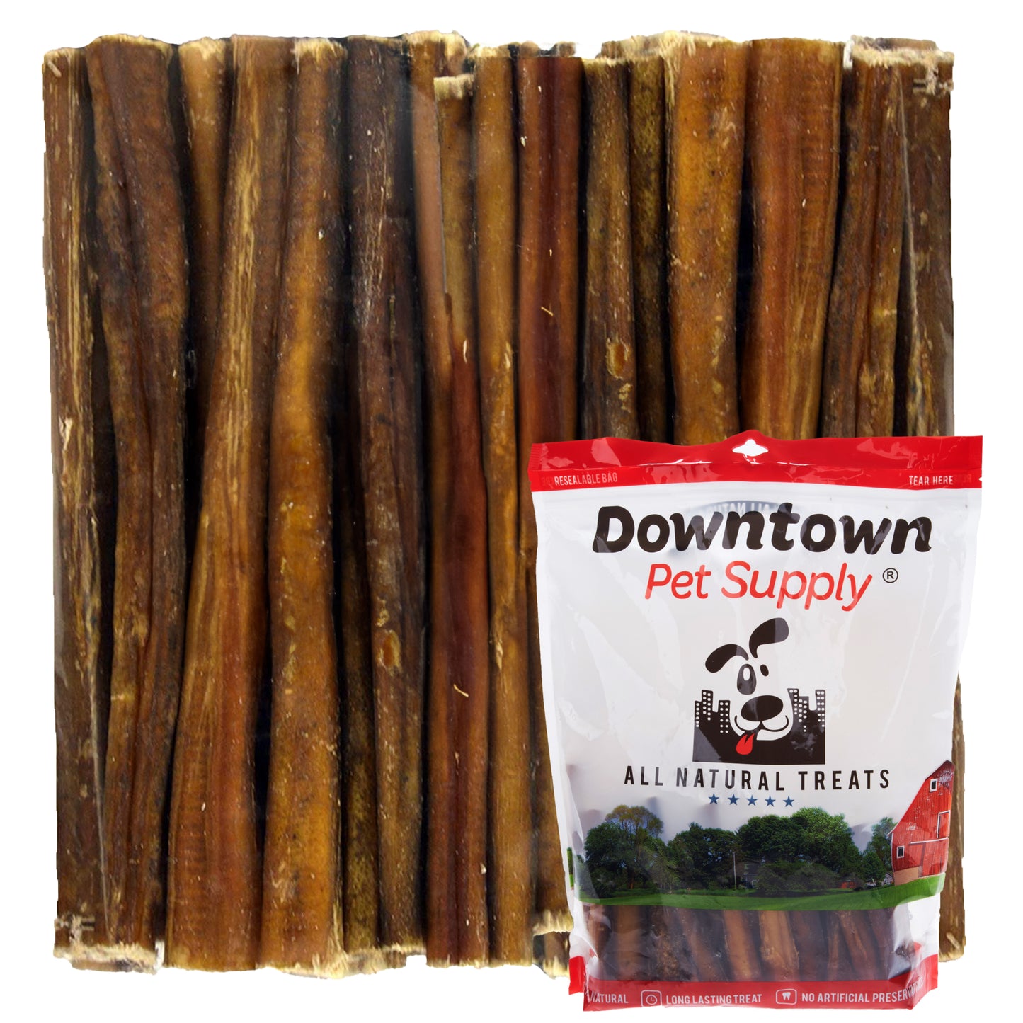 6" and 12" Junior Bully Sticks - Thin All Natural Dog Chew - By Weight