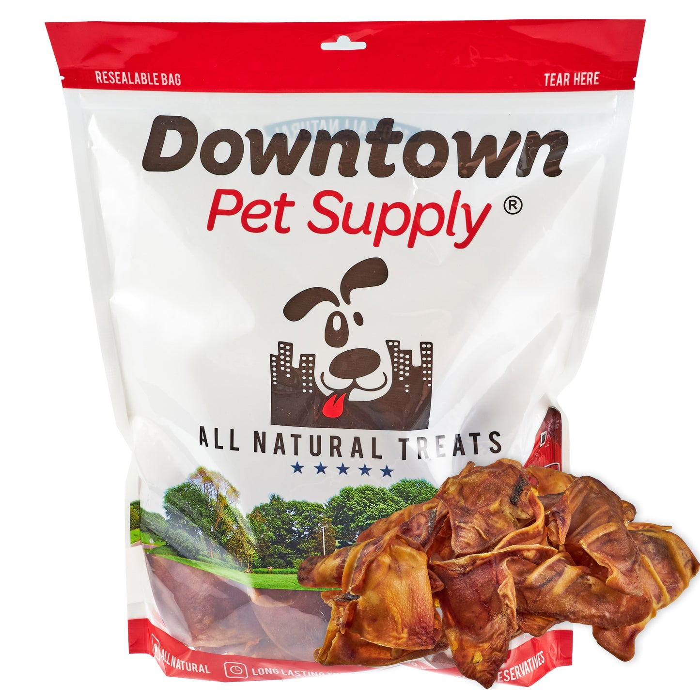 Long Lasting Pig Ears for Dog - All Natural Dog Chew Treats - By Pack