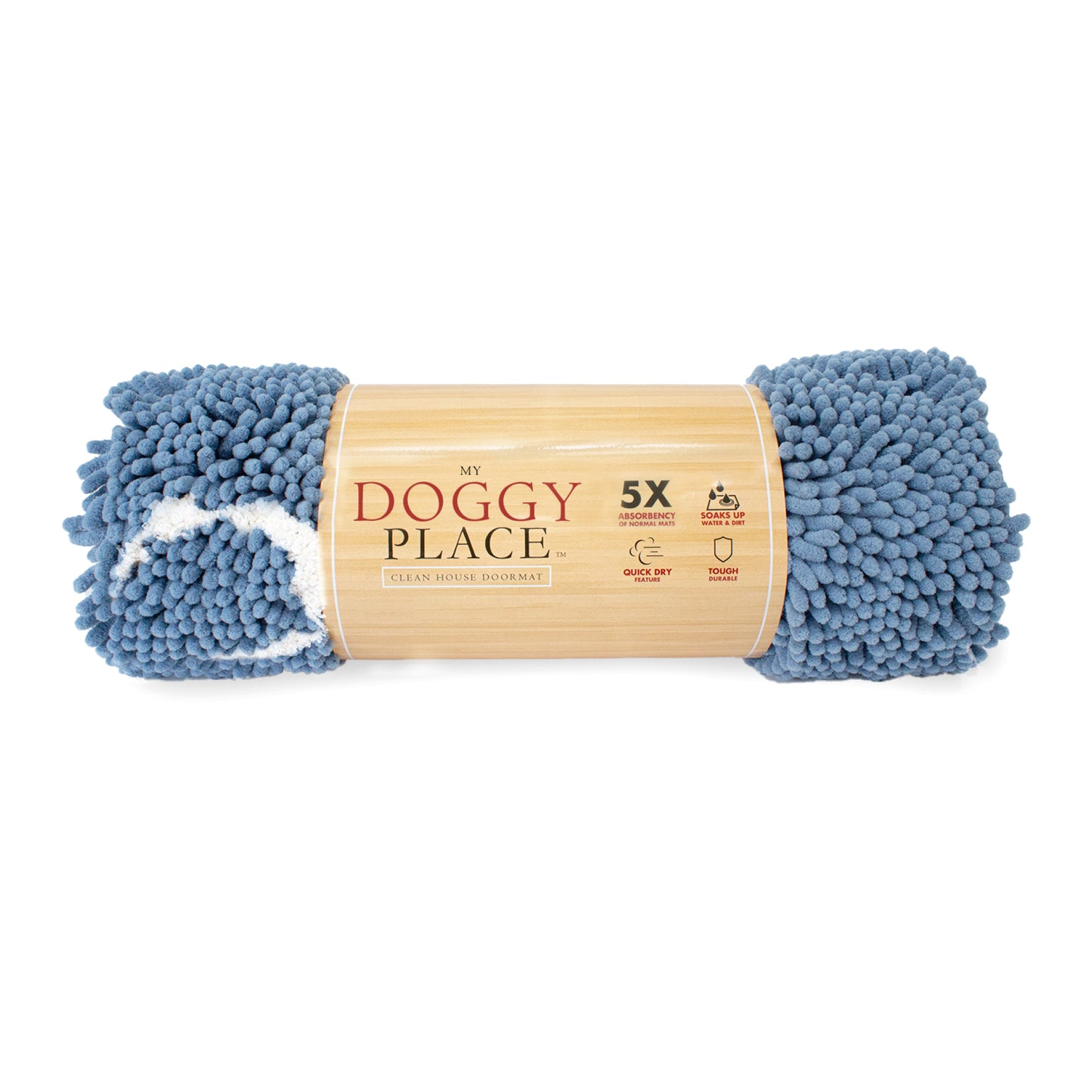 My Doggy Place - Ultra Absorbent Microfiber Dog Pet Door Mat, Durable, Quick Drying, Washable, Prevent Mud Dirt, Keep Your House Clean (Paw Print Design)