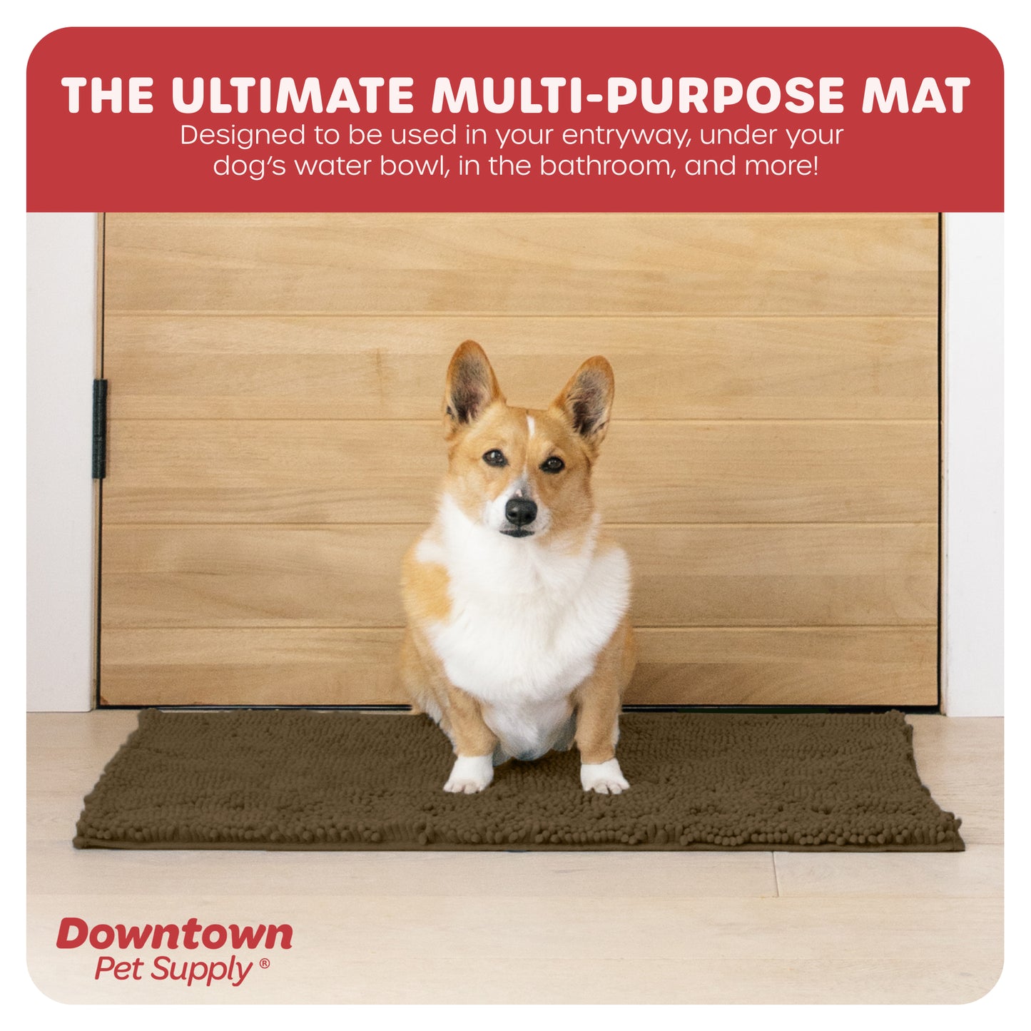 My Doggy Place - Ultra Absorbent Microfiber Dog Pet Door Mat, Durable, Quick Drying, Washable, Prevent Mud Dirt, Keep Your House Clean (Paw Print Design)