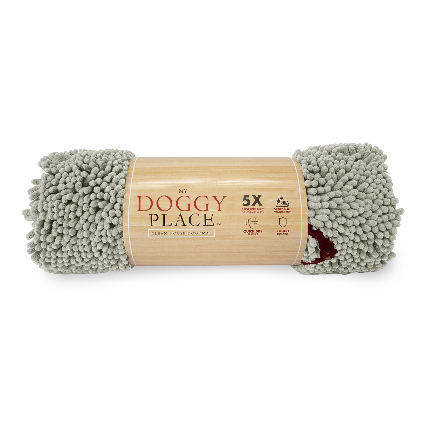 My Doggy Place - Ultra Absorbent Microfiber Dog Pet Door Mat, Durable, Quick Drying, Washable, Prevent Mud Dirt, Keep Your House Clean (Paw Print Design)