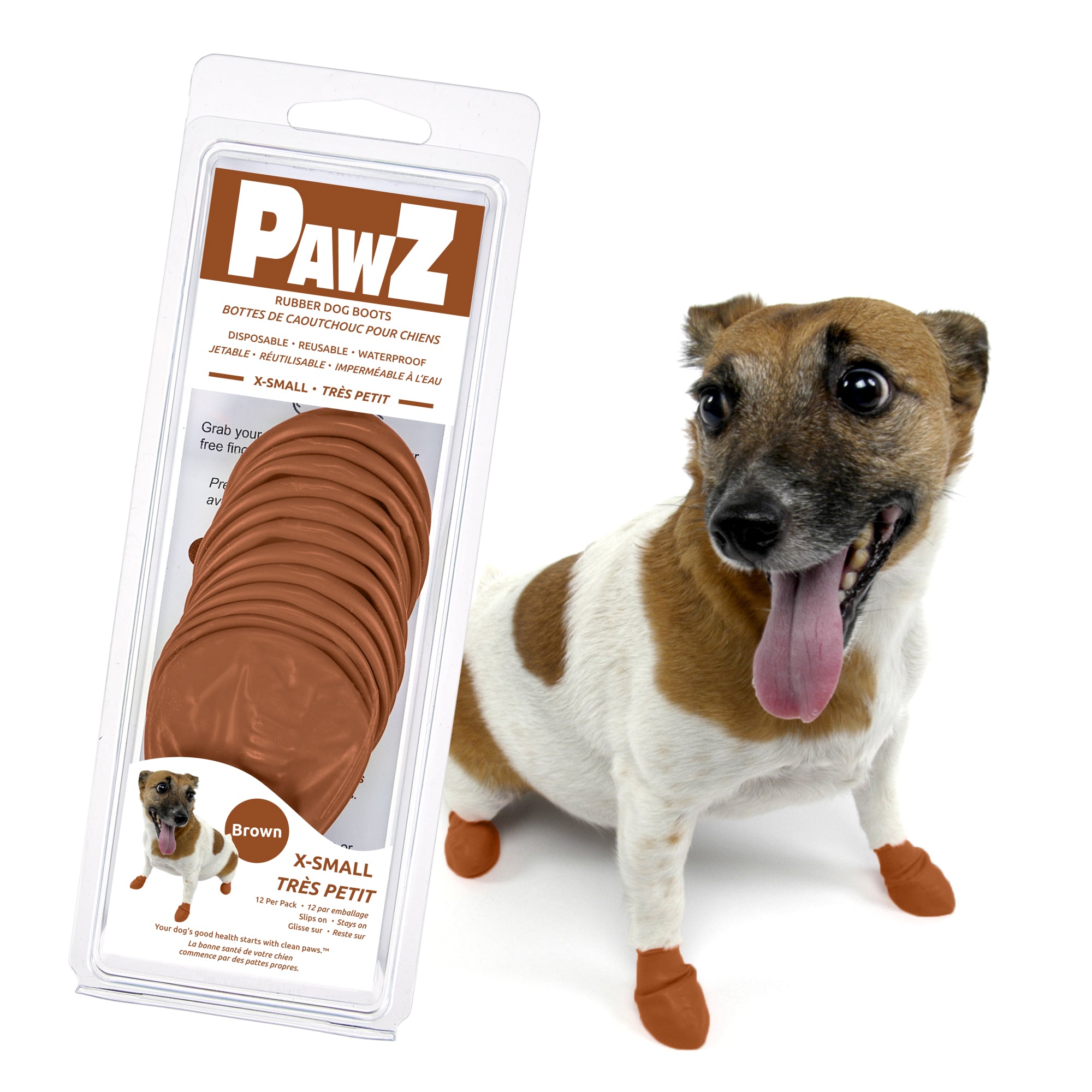 PawZ Rubber Dog Boots, 12 Boots, Teak Brown – Downtown Pet Supply