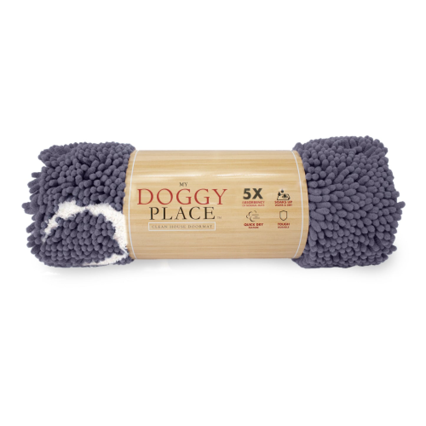 My Doggy Place - Ultra Absorbent Microfiber Dog Pet Door Mat, Durable, Quick Drying, Washable, Prevent Mud Dirt, Keep Your House Clean (Paw Print Design)
