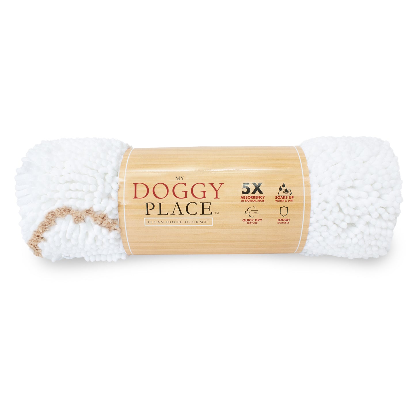 My Doggy Place - Ultra Absorbent Microfiber Dog Pet Door Mat, Durable, Quick Drying, Washable, Prevent Mud Dirt, Keep Your House Clean (Paw Print Design)