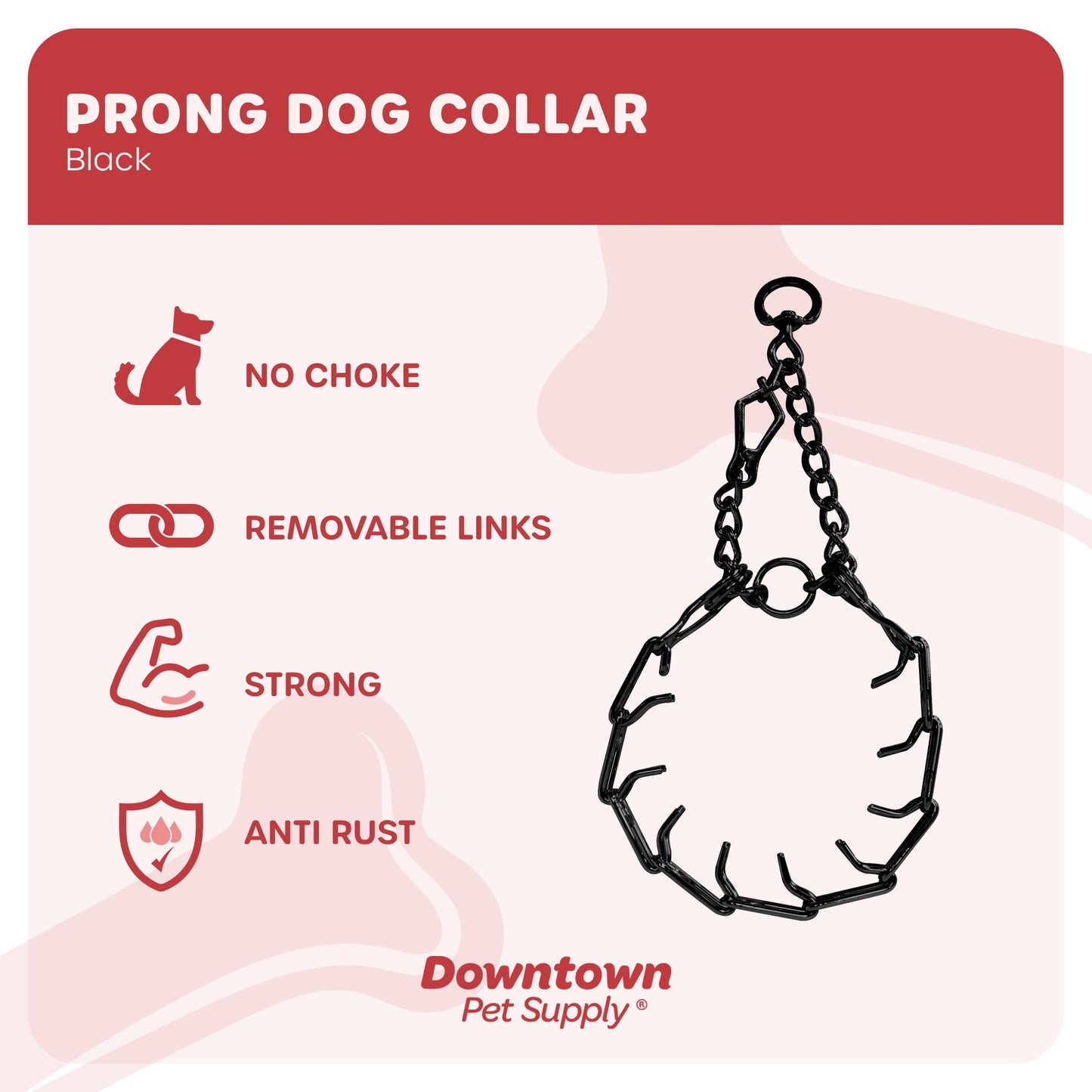 Adjustable Prong Collar for Dogs - Multi-Size and Color Options