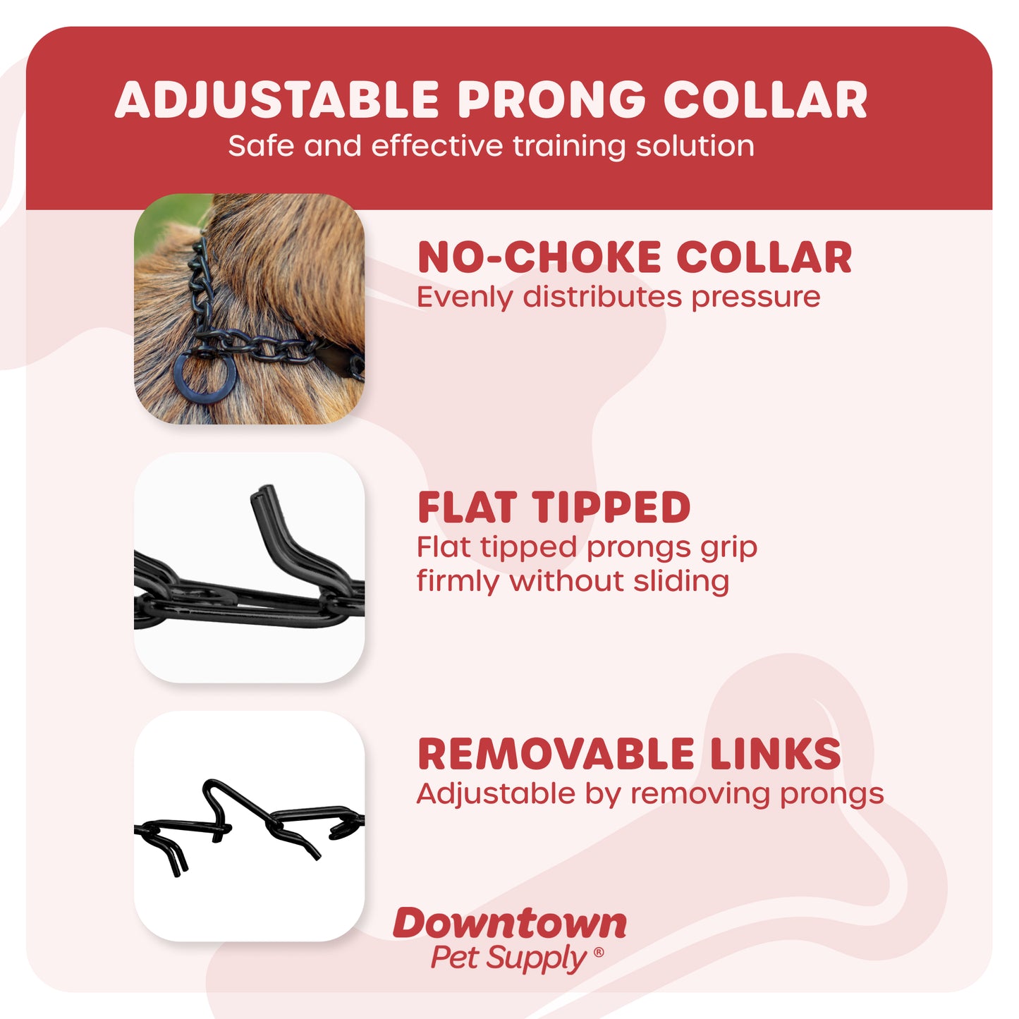 Adjustable Prong Collar for Dogs - Multi-Size and Color Options