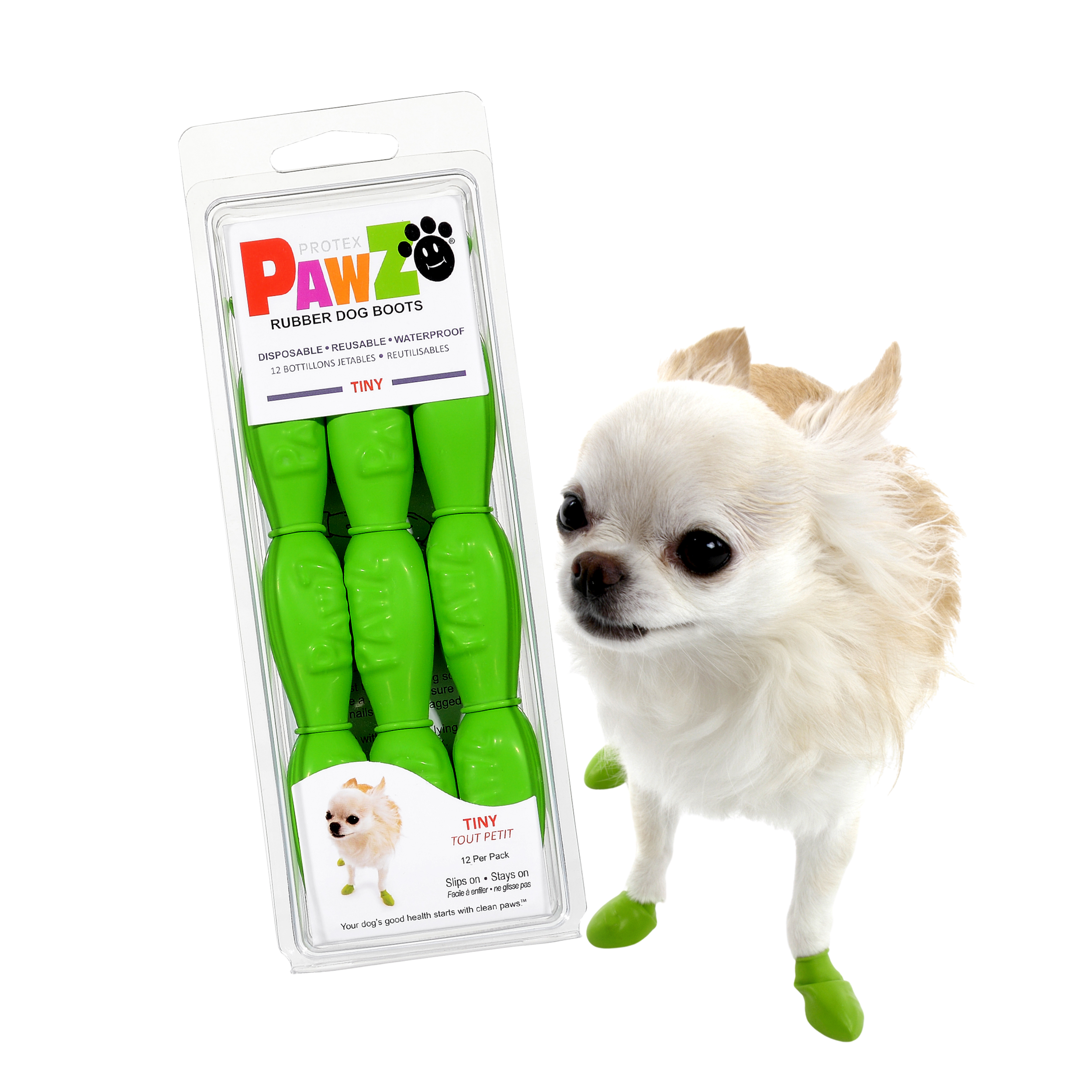 PawZ® Rubber Dog Boots, 12 Boots
