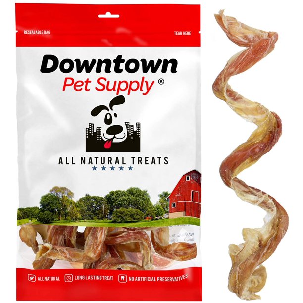 4-6" Curly Bully Sticks - 100% Natural Dog Chew Treats - By Size