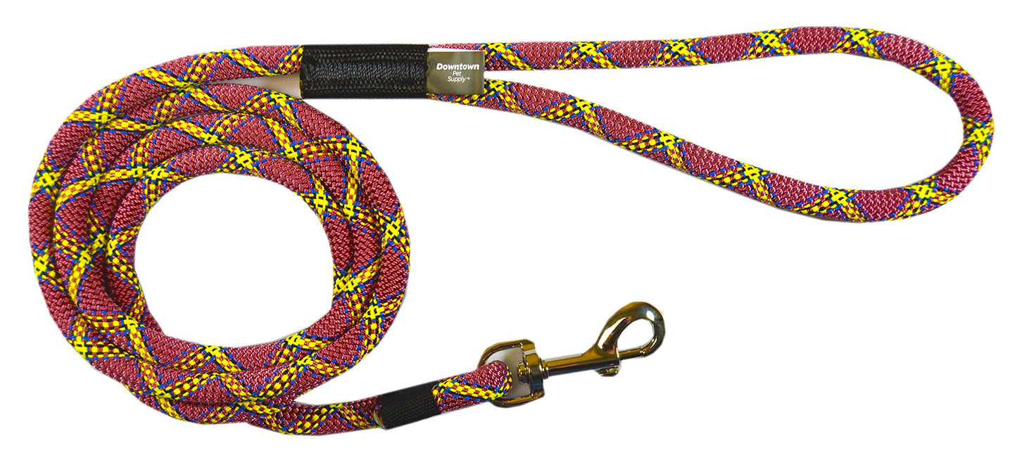Durable 3' and 6' Long Dog Rope Leash - Multi-Color Options