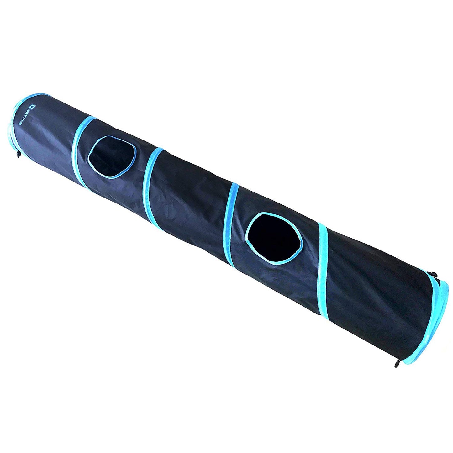 Collapsible 3-way Cat Tunnel with Toy - Multi-Size and Color Options