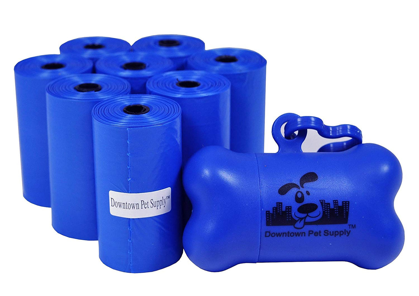 Dog Poop Bags with Dispenser - Blue Pet Waste Bags - Multi-Pack