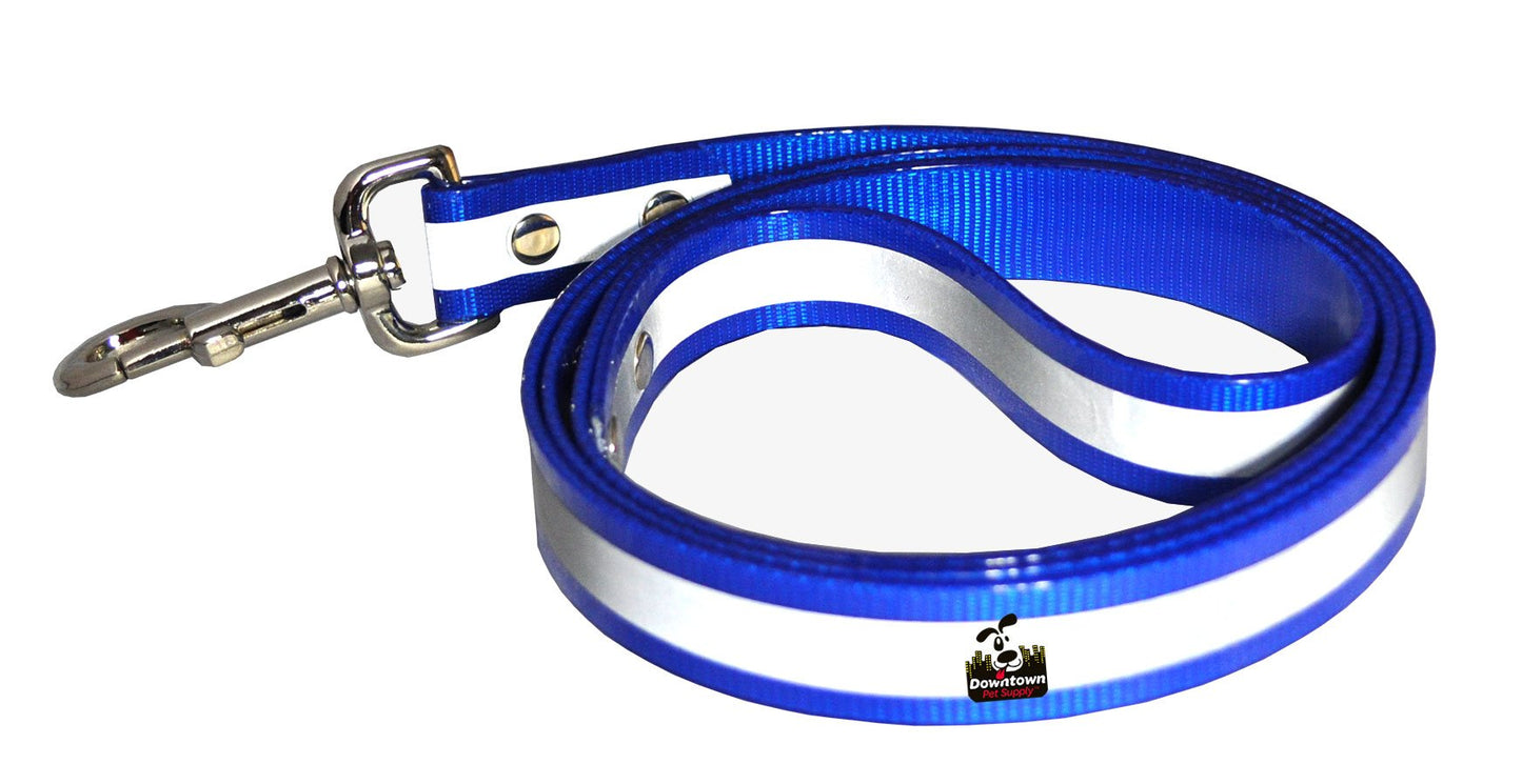 5' Long Reflective Dog Leash - Multi-Color Options