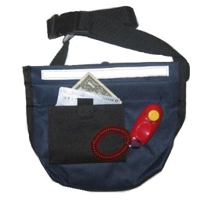 Dog Training Treat Bag with Pocket and Clicker - Multi-Color Options