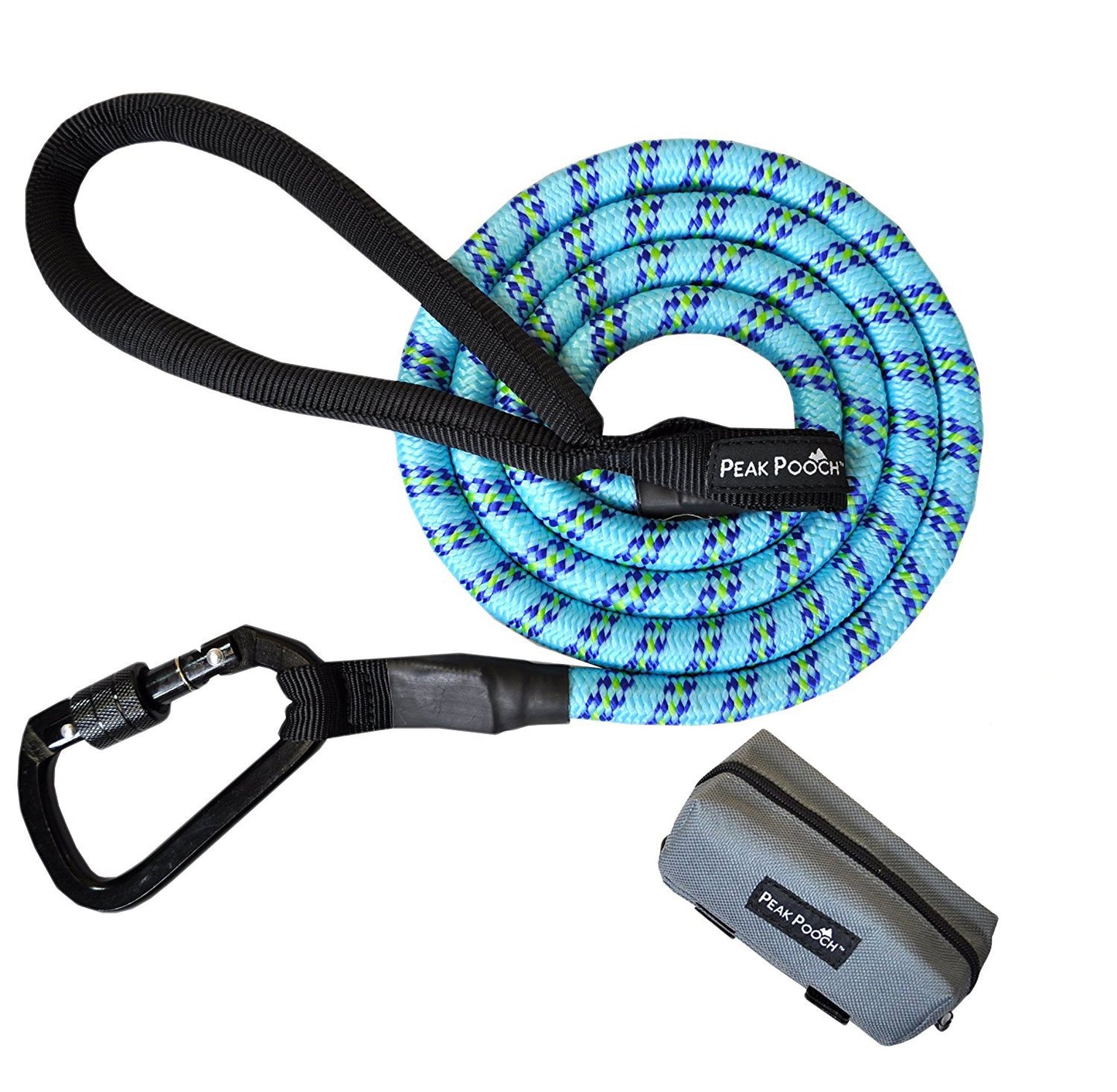 6' Dog Leash with Poop Bag Dispenser - Multi-Style and Color Options