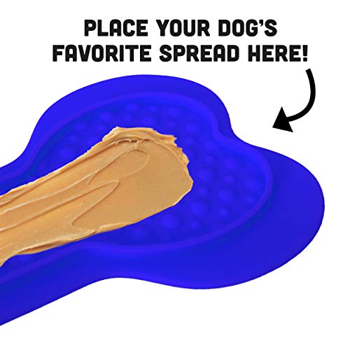 Silicon Bone Mat for Dogs - Lick Mat - Multi-Pack and Color Options