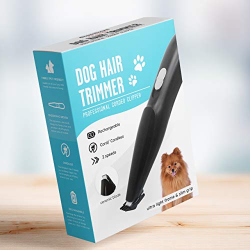 9MM Precision Fur Trimmer for Cats and Dogs - Low-Noise Clippers