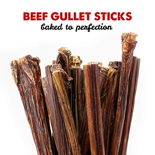 6" and 12" Beef Sticks - Natural Gullet Chew Treat - Pack Options