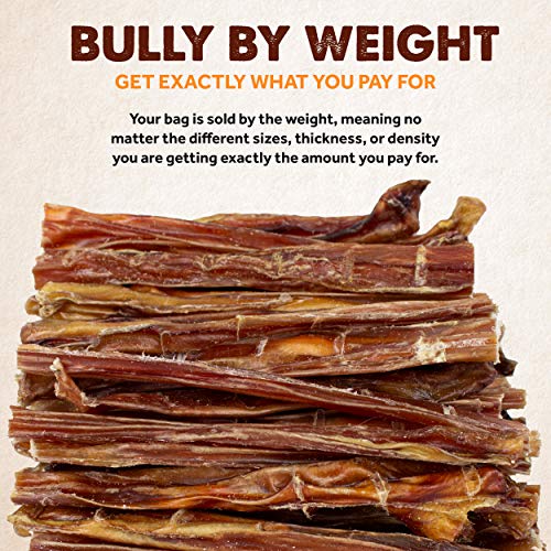 6 and 12 inch Junior Thin USA Bully Sticks for Dogs (Bulk Bags by Weight) Made in USA - Odorless All Natural Dog Dental Chew Treats, High in Protein, Great Alternative to Rawhides