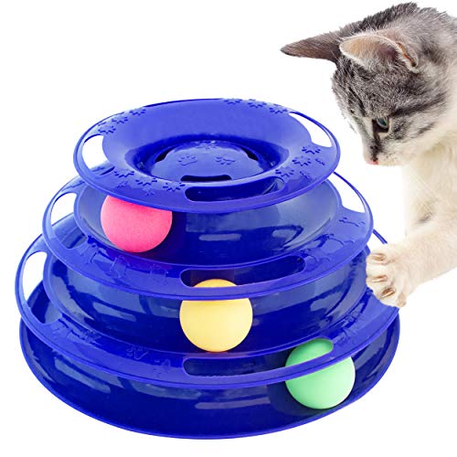 Purrfect Feline Titan's Tower - Interactive Cat Ball Toy