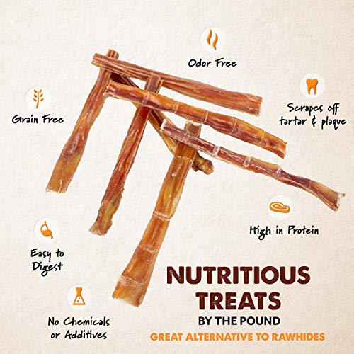 6 and 12 inch Junior Thin USA Bully Sticks for Dogs (Bulk Bags by Weight) Made in USA - Odorless All Natural Dog Dental Chew Treats, High in Protein, Great Alternative to Rawhides