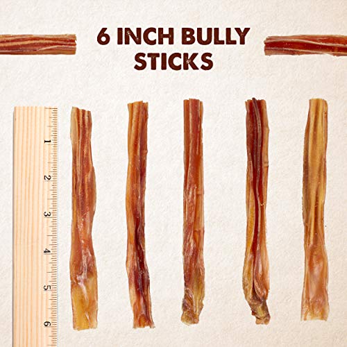 6 and 12 inch Junior Thin USA Bully Sticks for Dogs (Bulk Bags by Weight) Made in USA - Odorless All Natural Dog Dental Chew Treats, High in Protein, Great Alternative to Rawhides