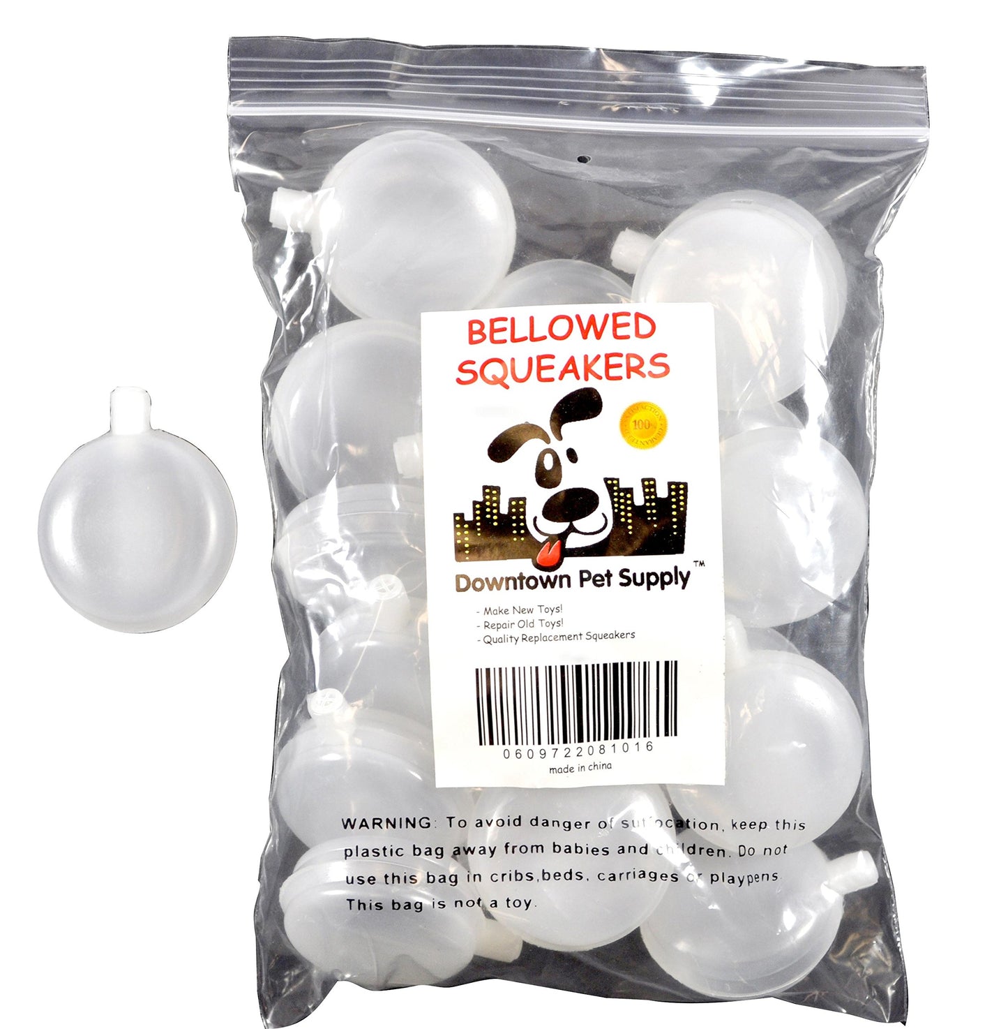 1 3/4" Accordion Style Dog Replacement Squeakers - Multi-Pack Options