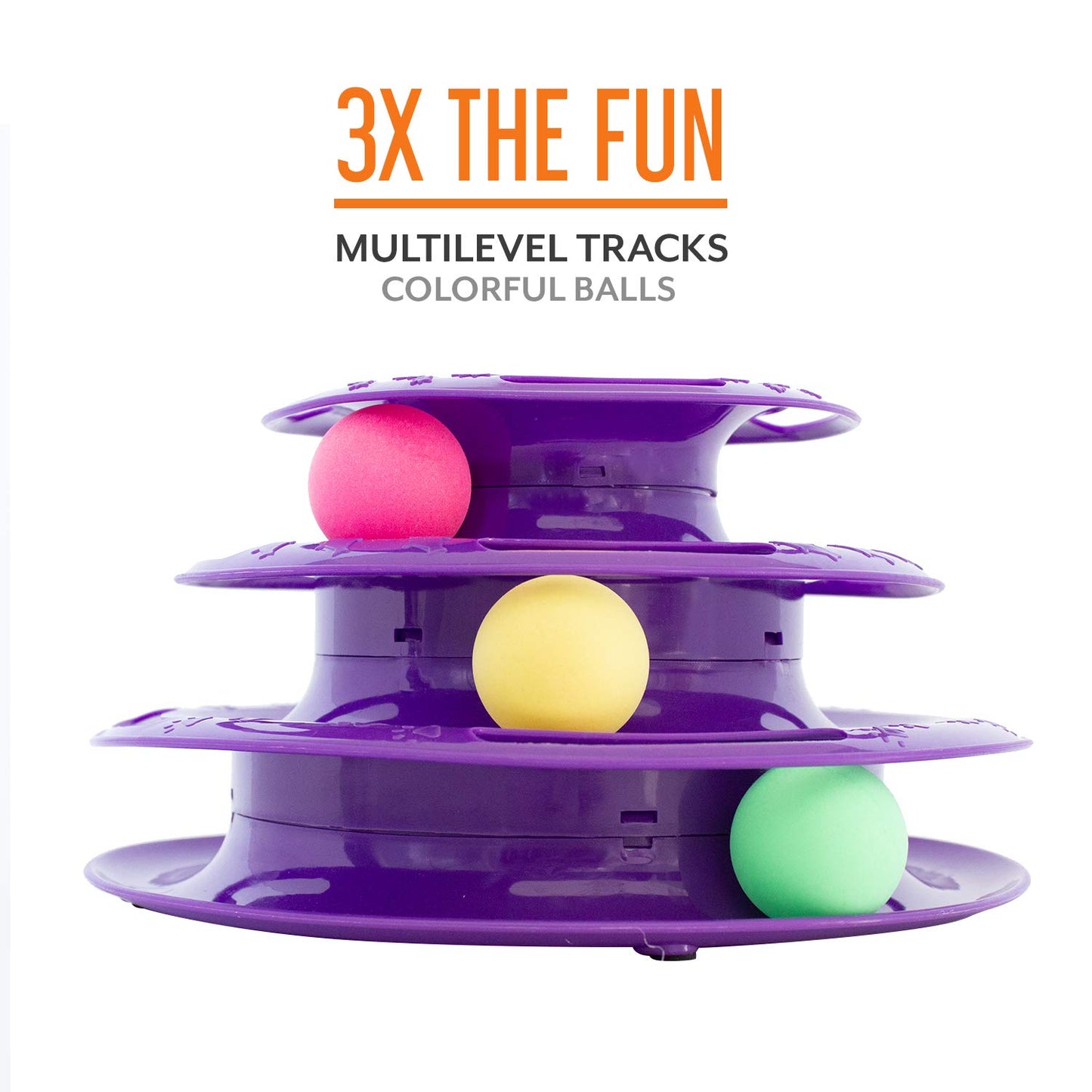 Purrfect Feline Titan's Tower - Interactive Cat Ball Toy