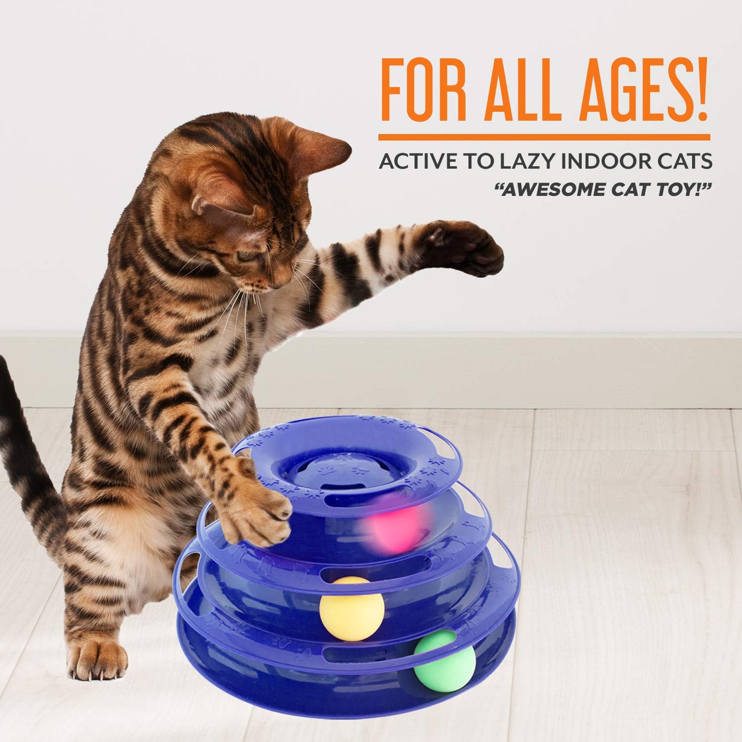 Purrfect Feline Titan's Tower - Interactive Cat Ball Toy