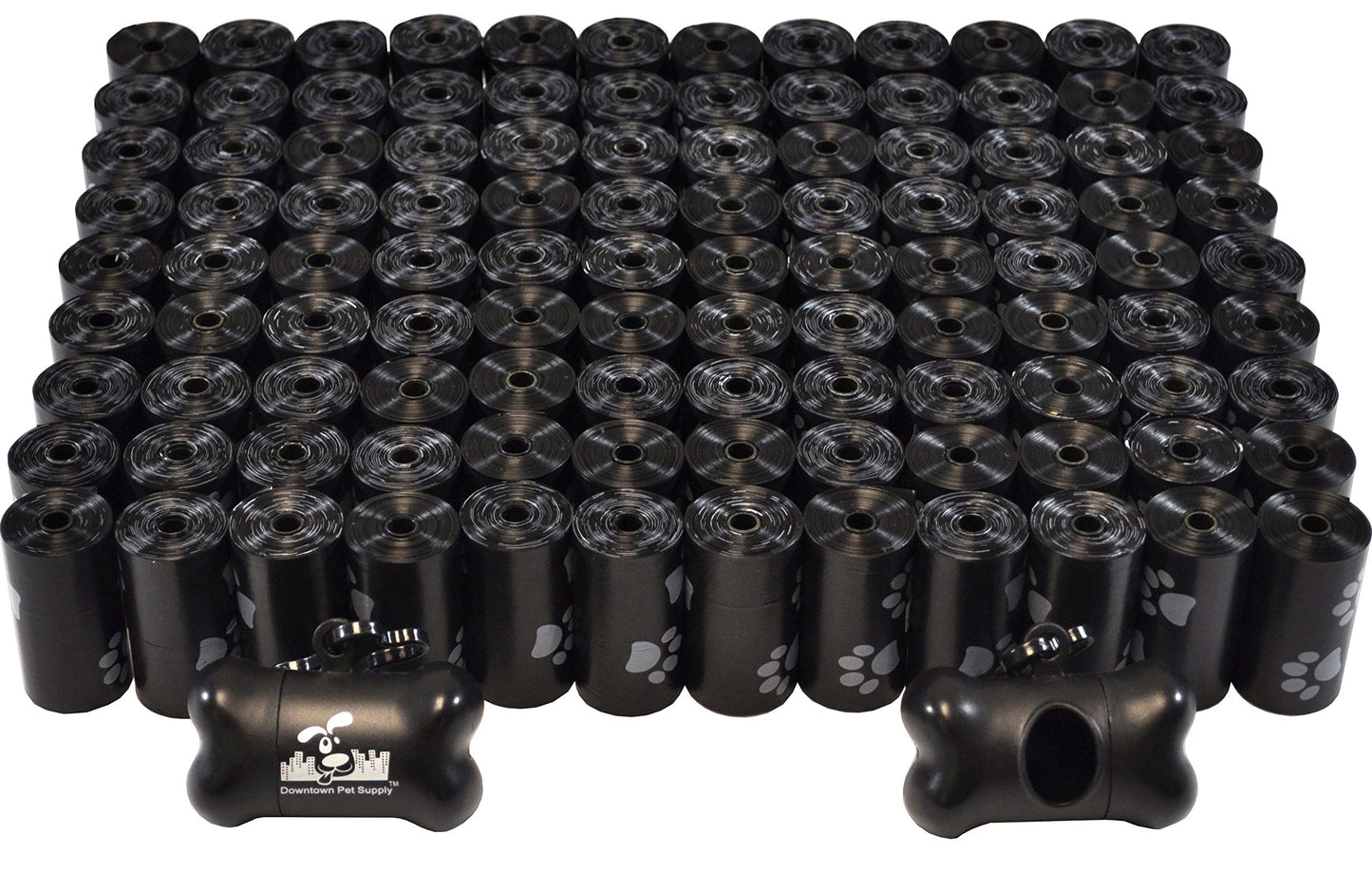 Dog Poop Bags with 2 Dispensers - Multi-Color and Pack Options