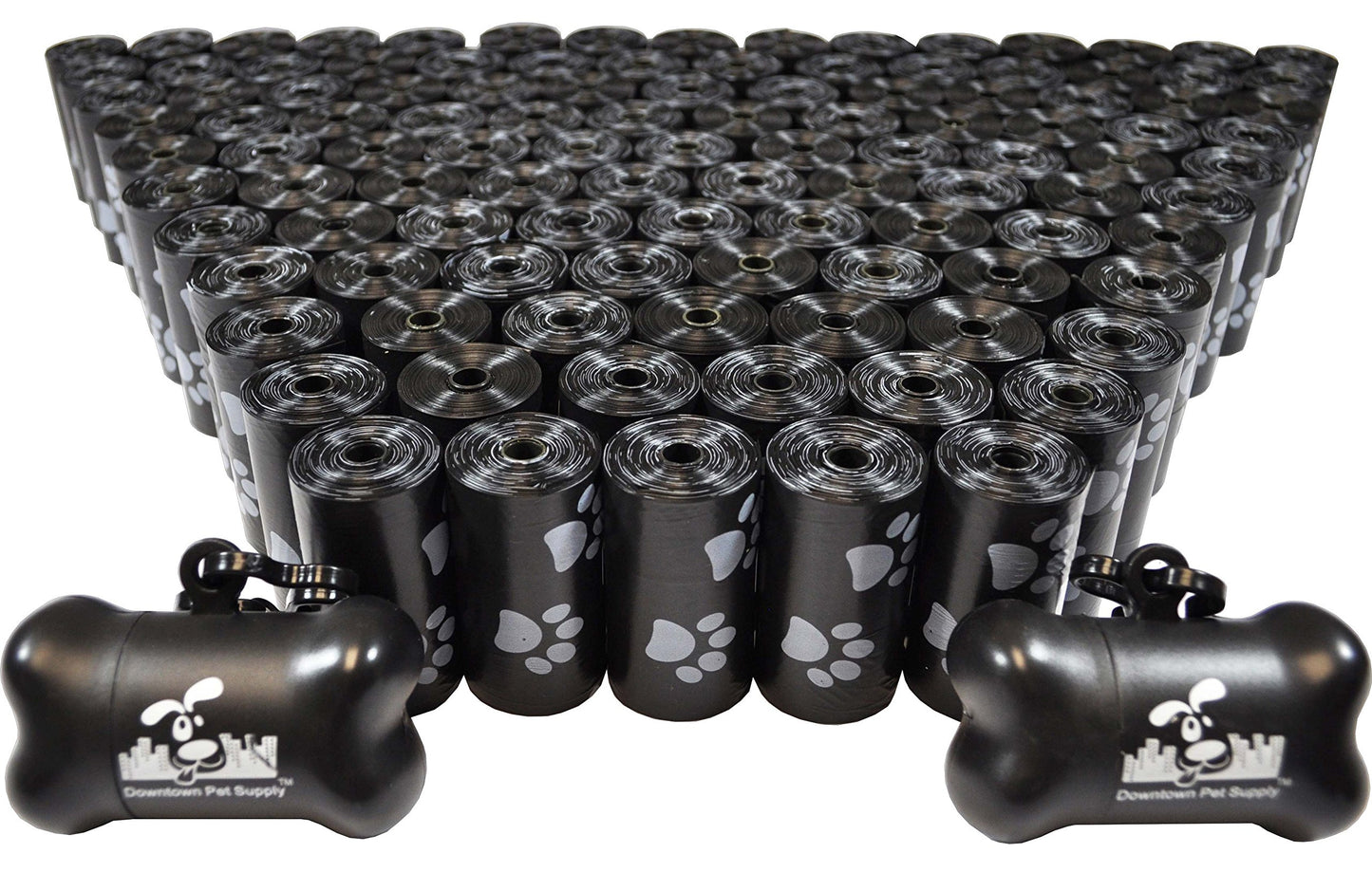 Dog Poop Bags with 2 Dispensers - Multi-Color and Pack Options
