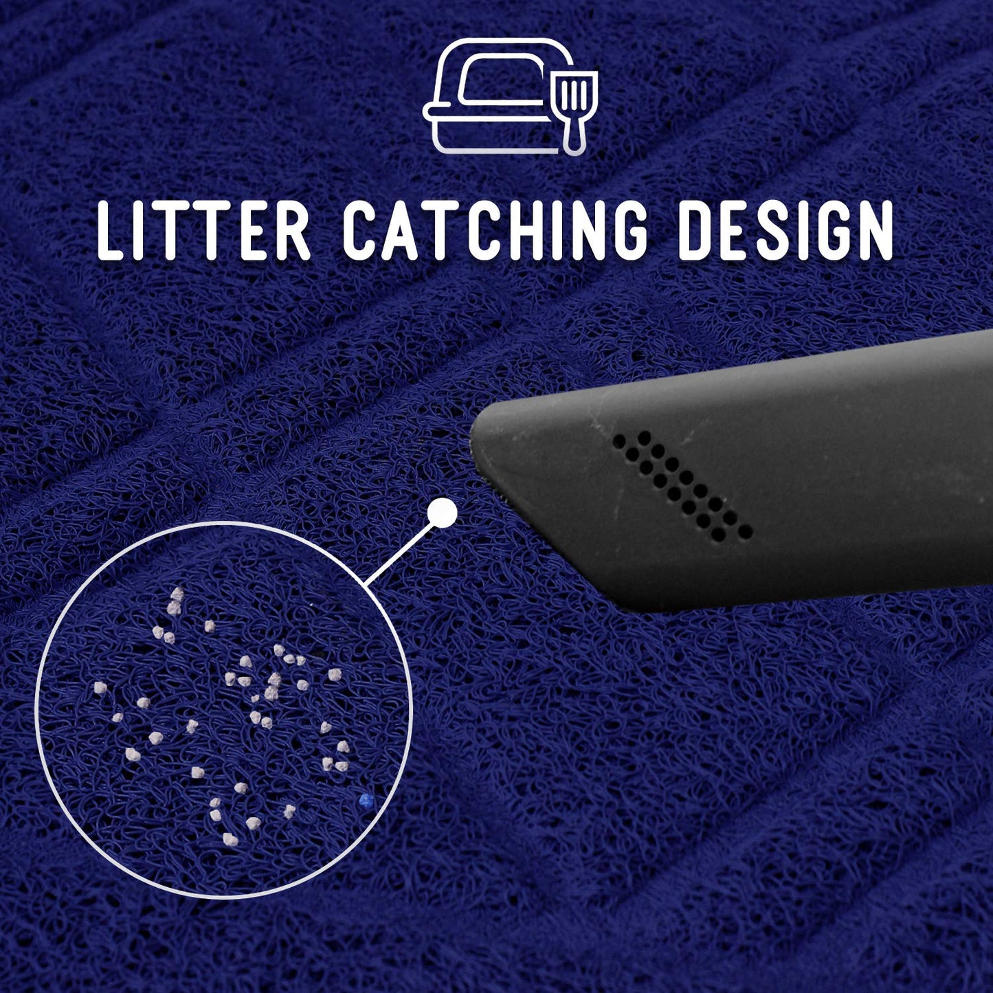 Non-Slip Padded Mesh Mat for Cat Litter - Multi-Size and Color