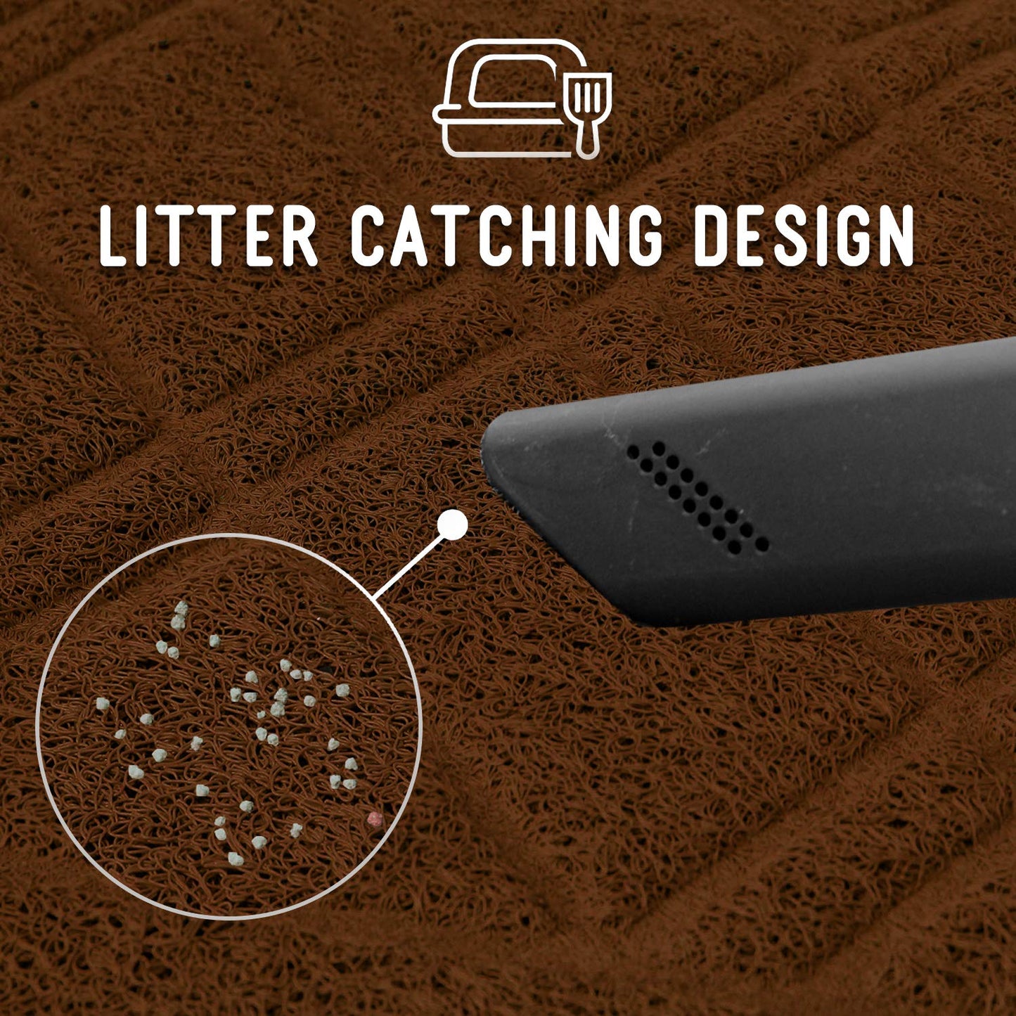 Non-Slip Padded Mesh Mat for Cat Litter - Multi-Size and Color