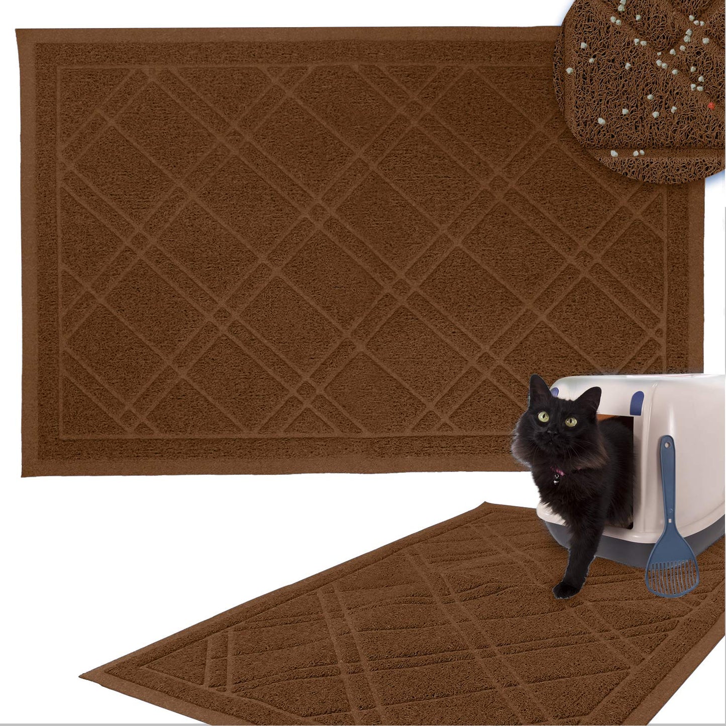 Non-Slip Padded Mesh Mat for Cat Litter - Multi-Size and Color
