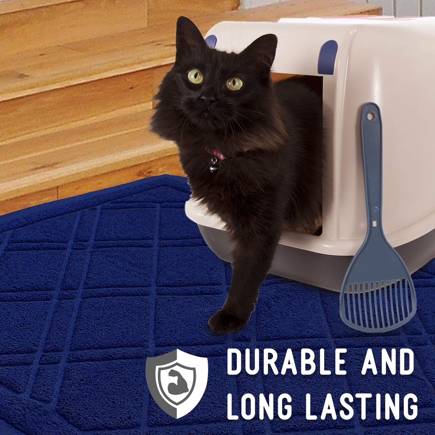 Non-Slip Padded Mesh Mat for Cat Litter - Multi-Size and Color