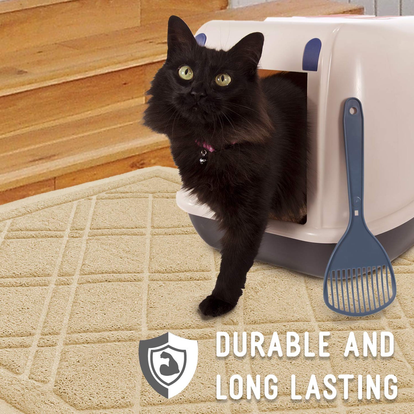 Non-Slip Padded Mesh Mat for Cat Litter - Multi-Size and Color