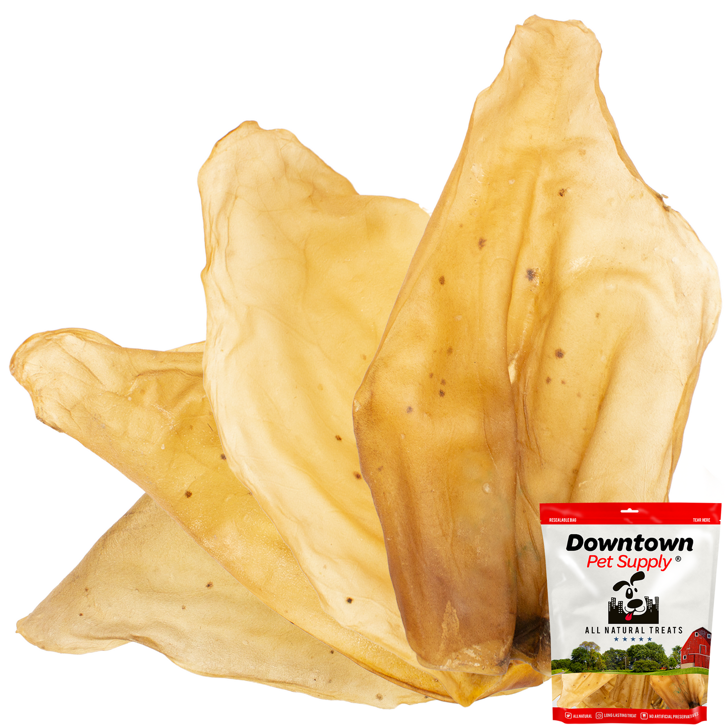 All Natural Cow Ears, Long Lasting Dog Dental Chews and Treats for Large and Medium Aggressive Chewers