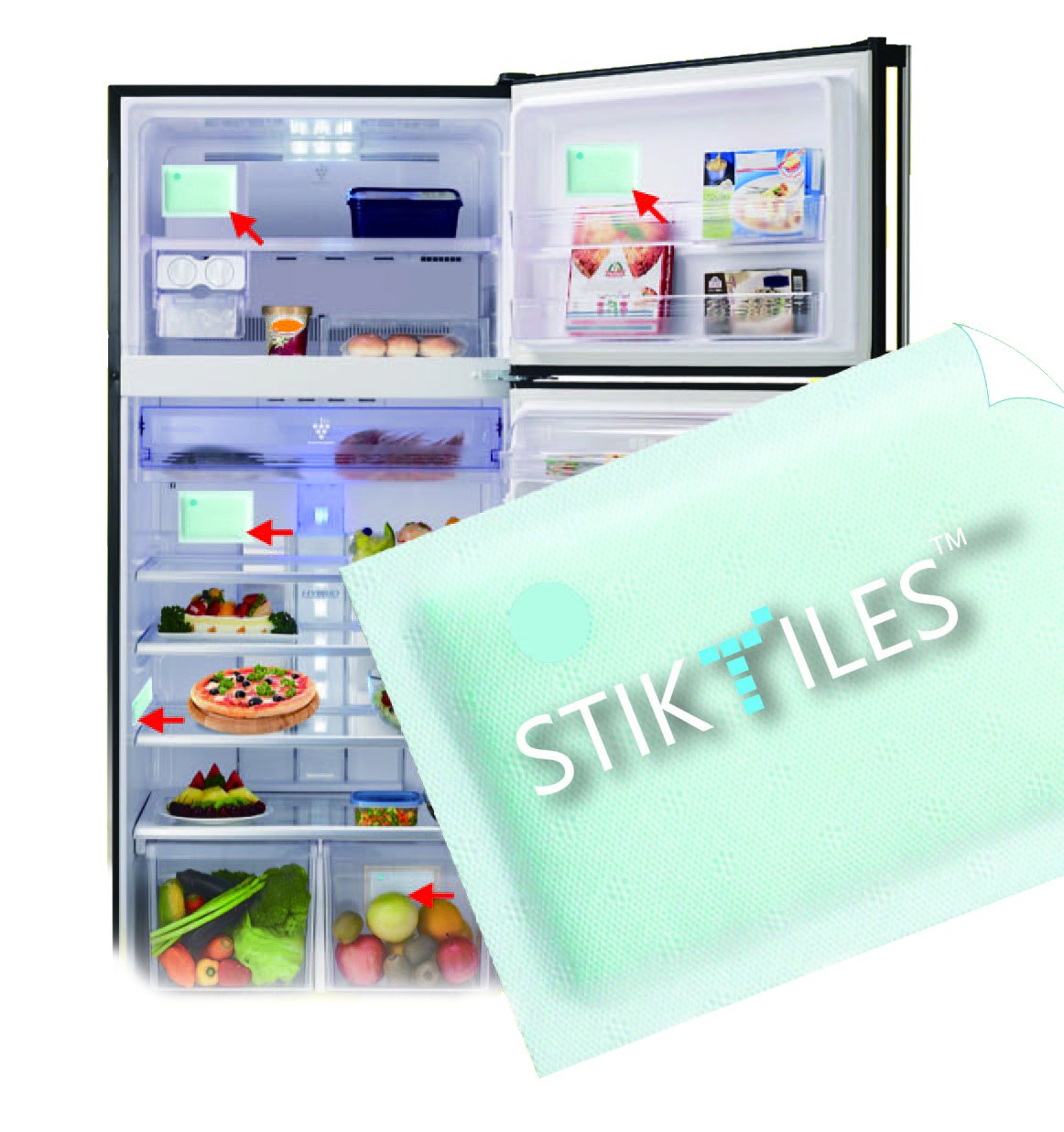 Odor Eliminator StikTiles for Pet, Trash and Refrigerator Odor