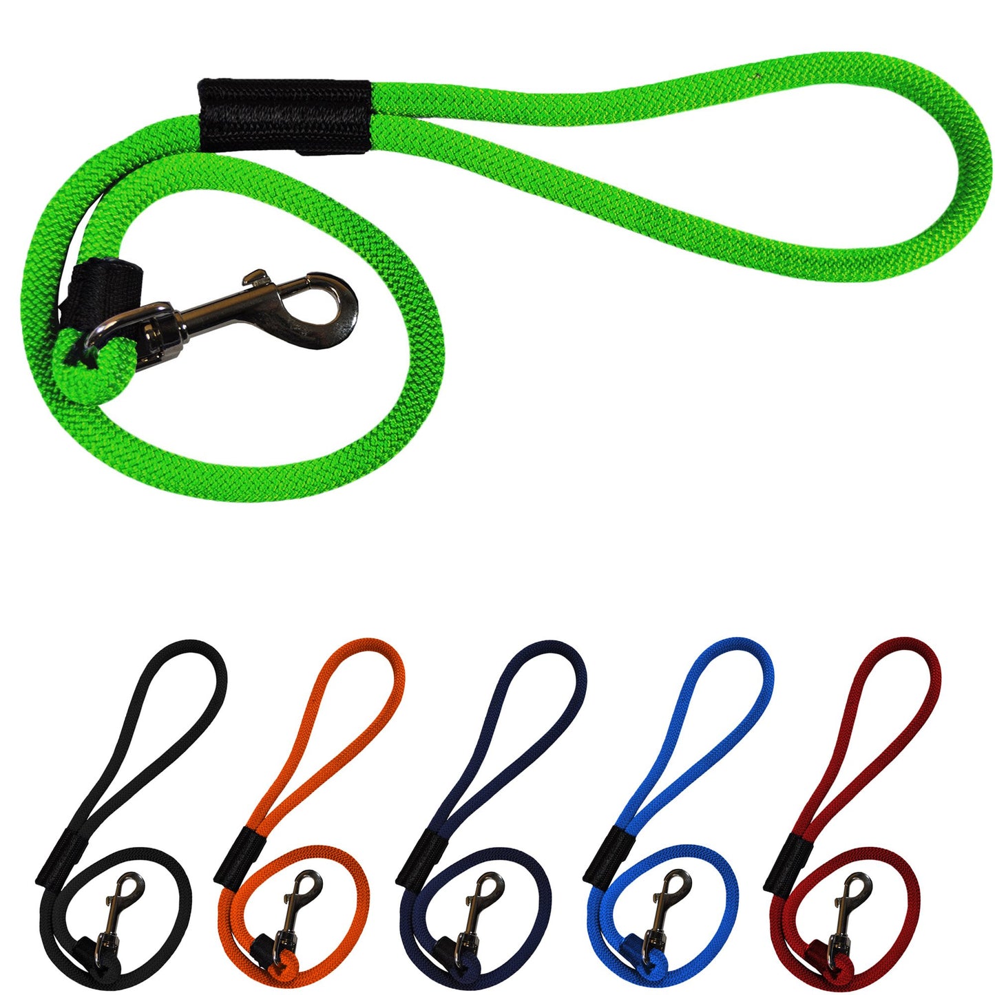 Durable 2' and 6' Long Dog Rope Leash - Multi-Color Options