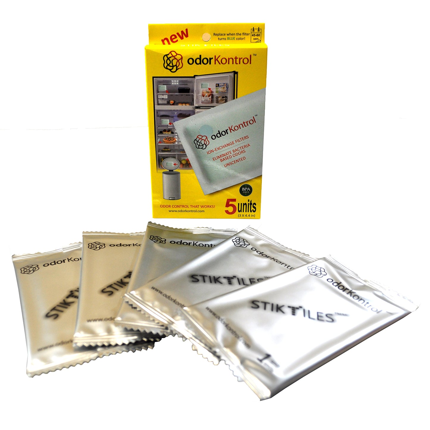 Odor Eliminator StikTiles for Pet, Trash and Refrigerator Odor