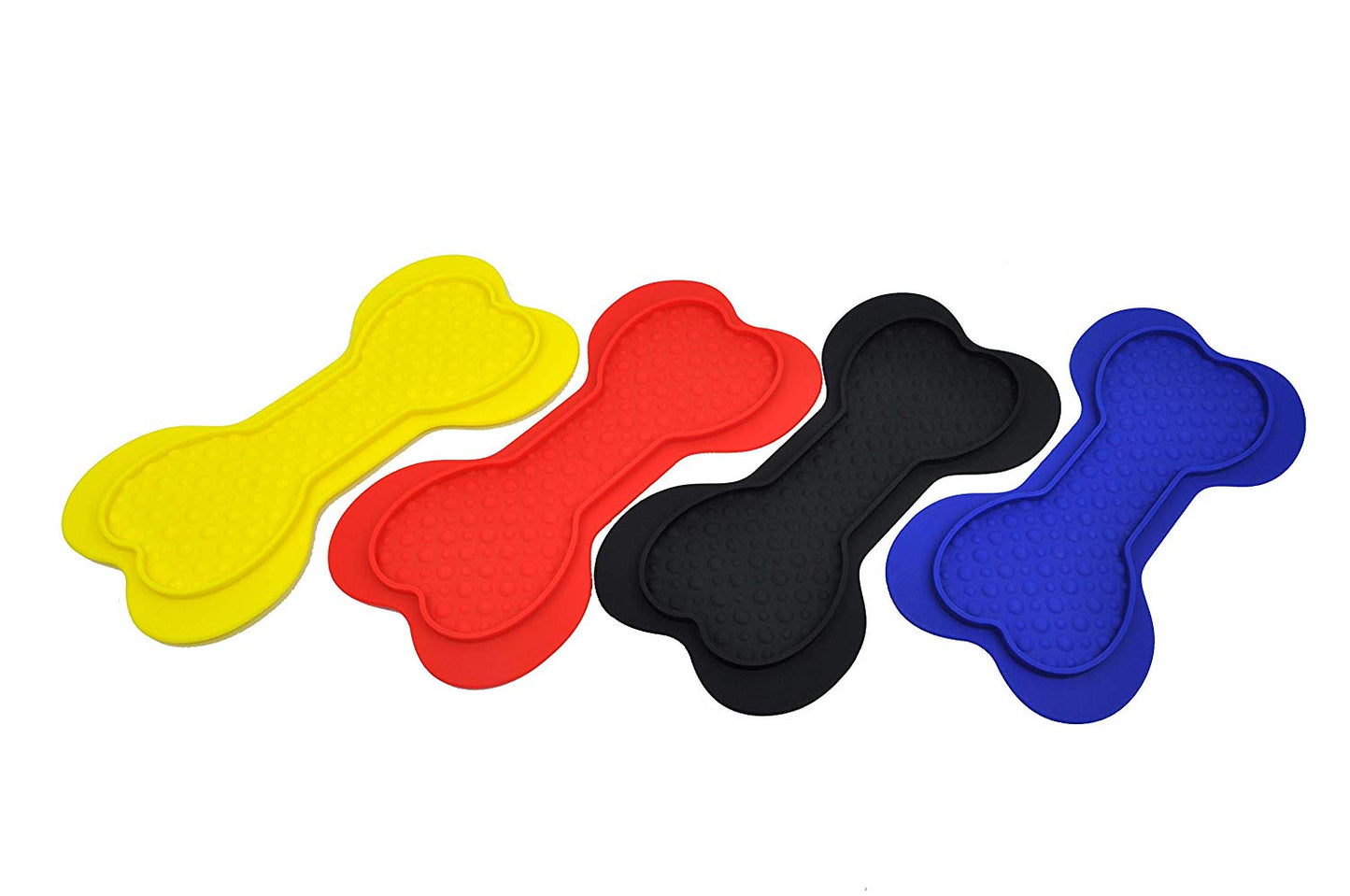Silicon Bone Mat for Dogs - Lick Mat - Multi-Pack and Color Options