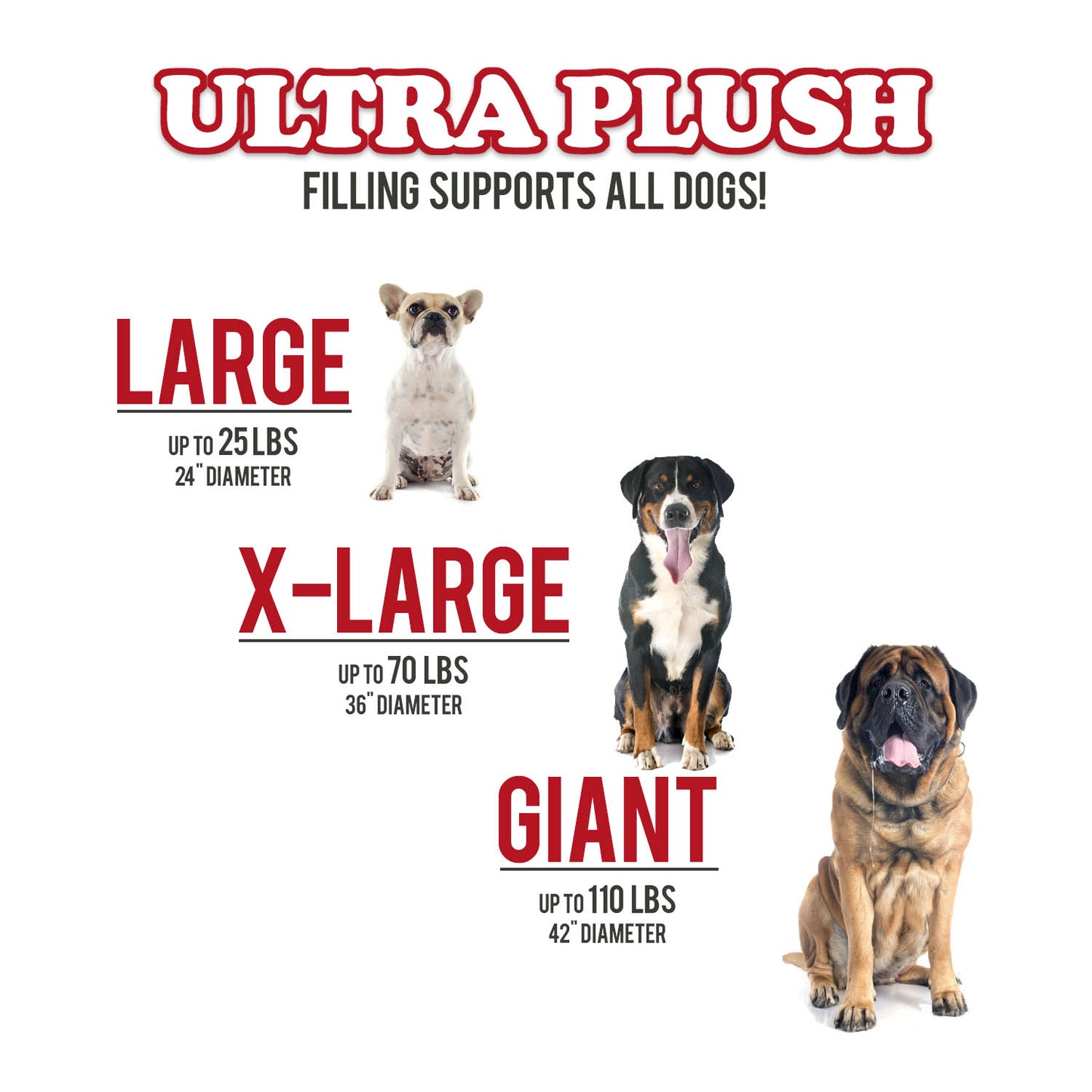 Ultra Comfy Dog Bed with Microfiber - Multi-Color and Size Options