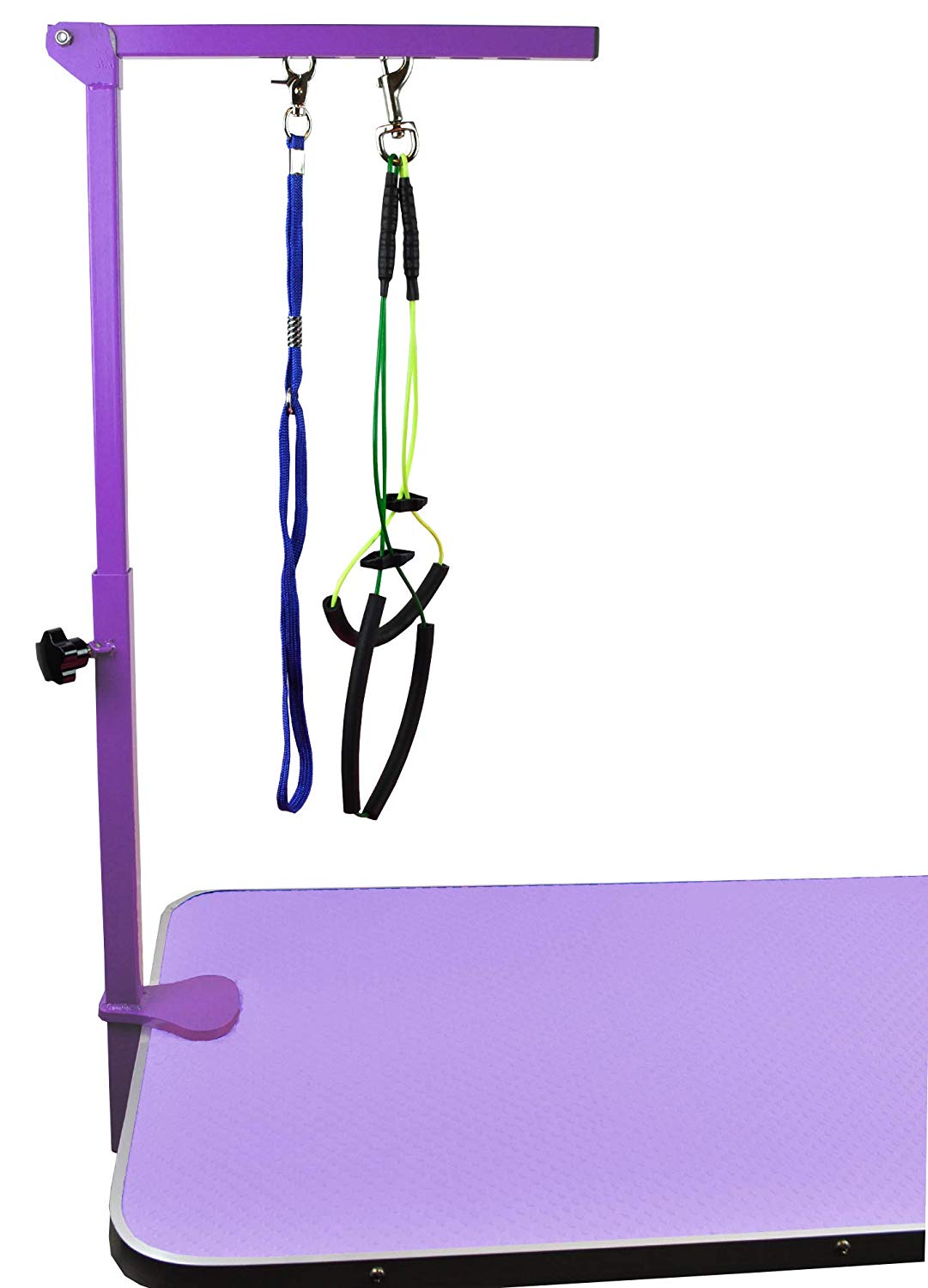 Foldable Pet Grooming Arm with Clamp, Dog Grooming loop and No Sit Haunch Holder - Innovative Portable Grooming Arms