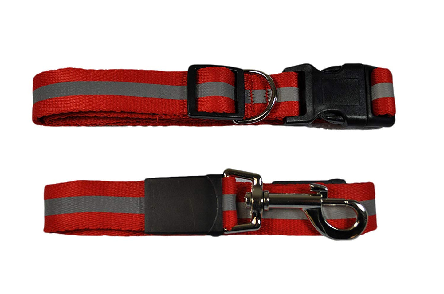 Pet Nylon Adjustable Reflective Dog Collar and Leash Set