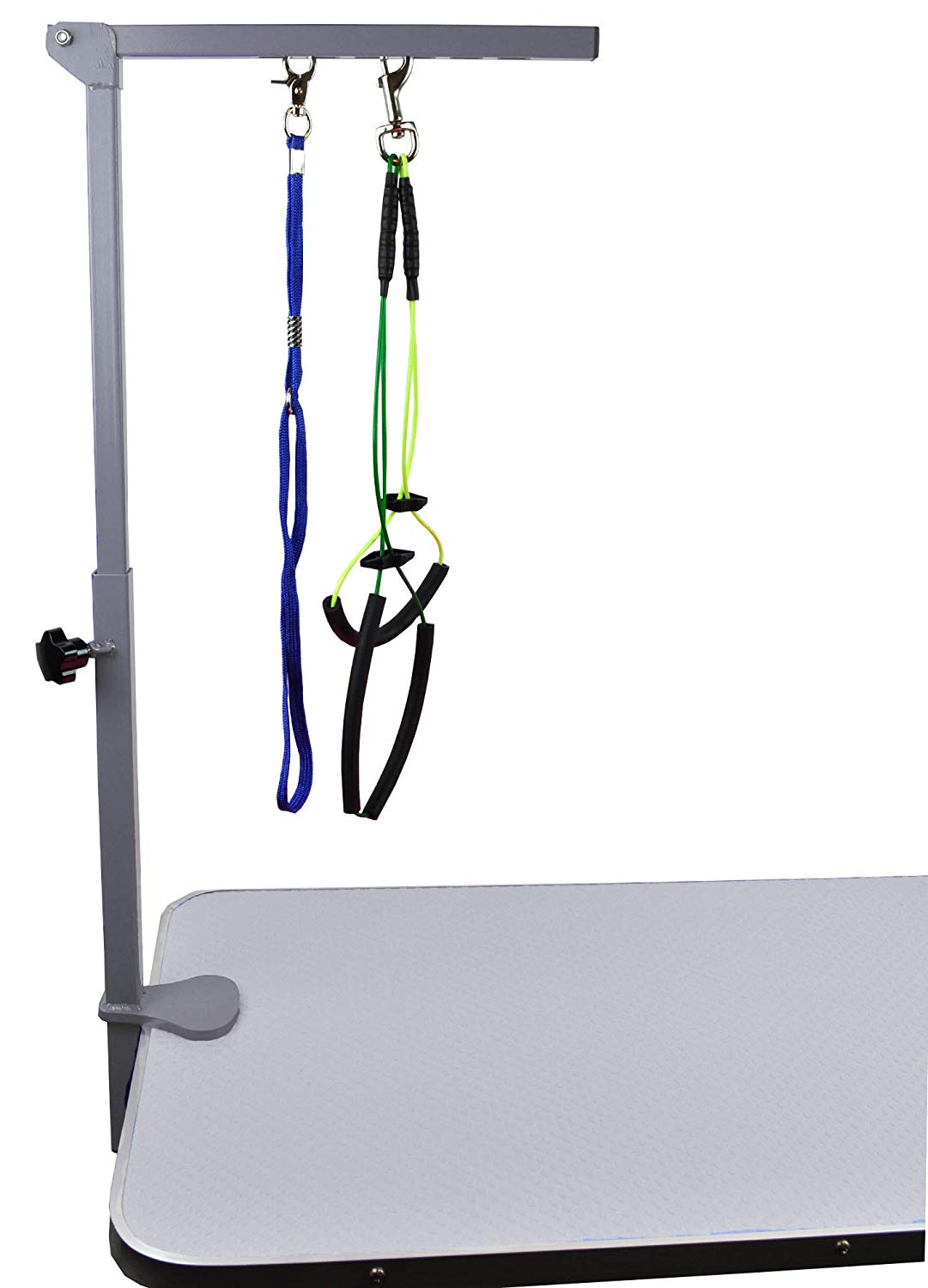 Foldable Pet Grooming Arm with Clamp, Dog Grooming loop and No Sit Haunch Holder - Innovative Portable Grooming Arms