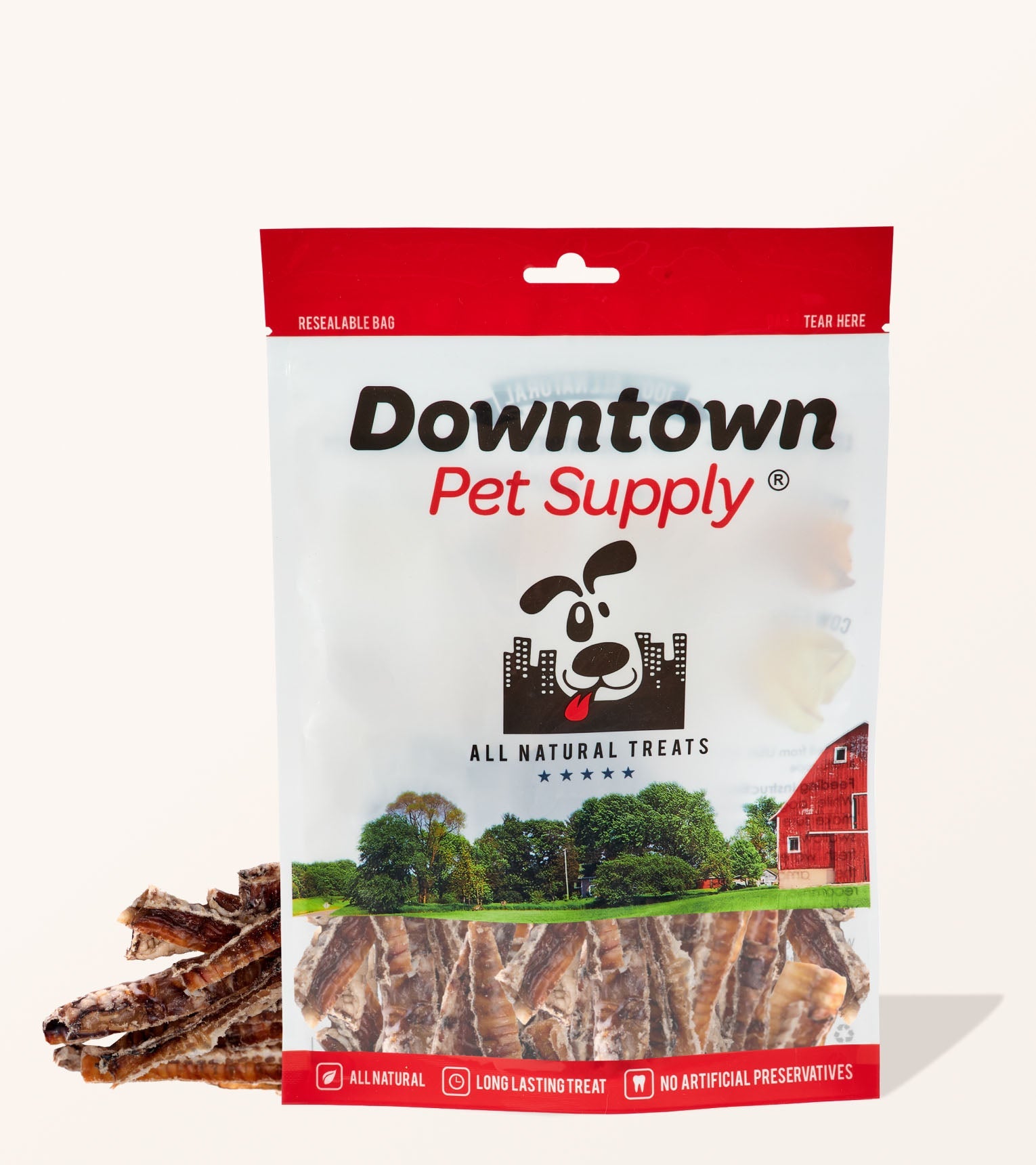 Beef Trachea Strips Tasty Joint Health Chews Downtown Pet Supply